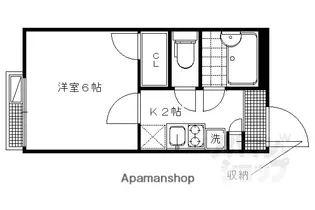 レオパレスドムス花園【111号室】の間取り