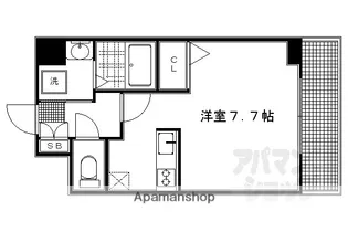 スワンズ京都大将軍【212号室】の間取り
