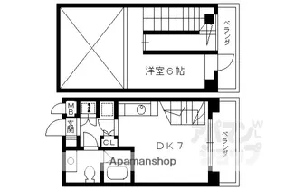 キアーラ御所【410号室】の間取り