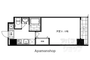 CITY SPIRE烏丸御池【702号室】の間取り
