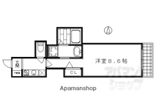 セブンスヘヴン黒門三条【202号室】の間取り