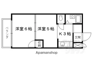 オクトピア御池【202号室】の間取り