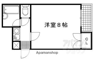 Nエステートモア三条【202号室】の間取り