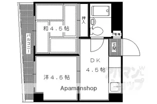 洛東マンション【2B号室】の間取り