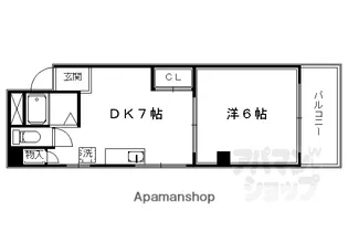エースコート下立売【402号室】の間取り