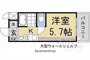 DETOMー1烏丸一条【207RV号室】の間取り