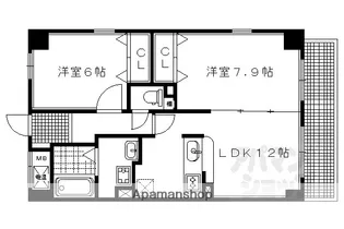 ベリエ茶五【201号室】の間取り