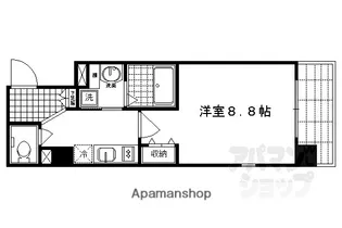 エイペックス京都西陣【201号室】の間取り