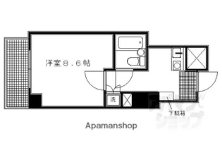 ホーユウコンフォルト二条城前【802号室】の間取り