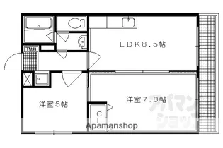 元土御門【102号室】の間取り
