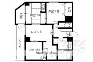 ライオンズマンション京都東堀川【801号室】の間取り