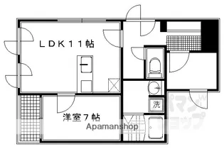1LDKの間取り画像
