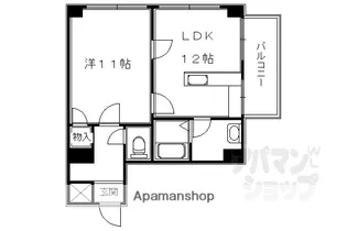 ヴァンタリゼ荒神口【3-C号室】の間取り