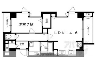 アパガーデンコート烏丸錦【2階】の間取り