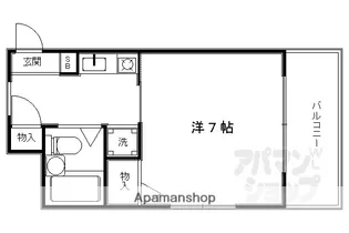 B&ホワイトM【407号室】の間取り