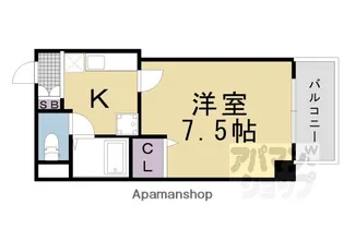スクエア烏丸御池【603号室】の間取り