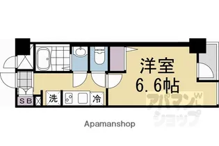 サンフローラ三条大宮【103号室】の間取り