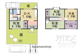 京都府京都市左京区岩倉中在地町【テラスハウス】の間取り