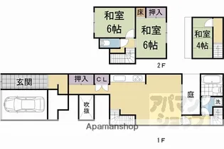 京都府京都市上京区新元町中立売通松屋町東入【一戸建】の間取り