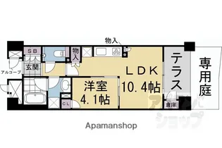 ブランズ御池西洞院【304号室】の間取り