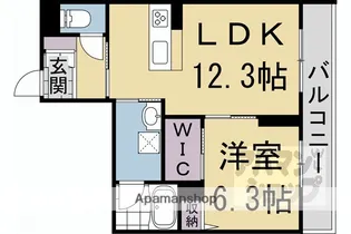 HABITER 御所西【303号室】の間取り