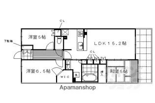 ザ パークハウス二条城【704号室】の間取り