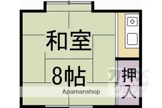 プチハウス等持院【203号室】の間取り