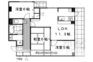 ルイシャトレ二条城【303号室】の間取り