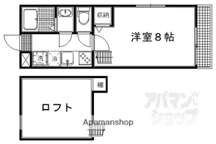 ロフティ芦山寺【103号室】の間取り