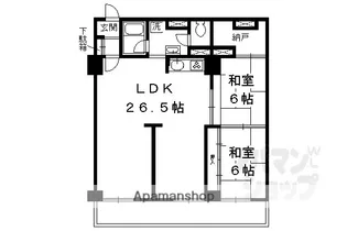京都二条ハイツ【1104号室】の間取り