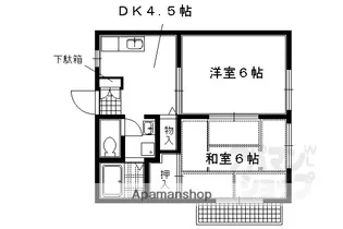 ウエスト岩倉【202号室】の間取り