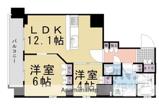 ジ・アーバネックス京都三条通り【905号室】の間取り