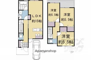 京都府京都市左京区北白川東伊織町【一戸建】の間取り