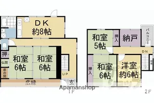 京都府京都市北区紫野今宮町【一戸建】の間取り