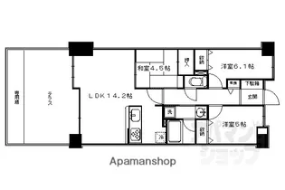ネバーランド鞍馬口【1F号室】の間取り