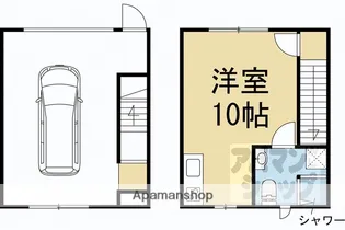 ガレージハウス上賀茂【A-5号室】の間取り
