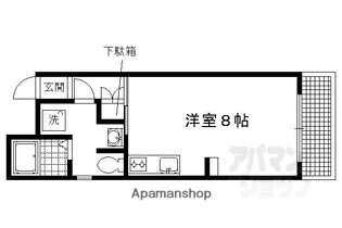 クインテット鞠小路【302号室】の間取り
