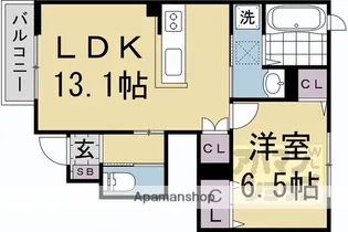 QBT?【102号室】の間取り