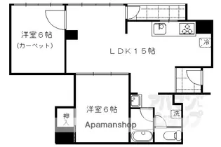 プランタンビル【7D号室】の間取り