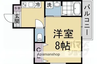 クオリエ京都堀川アネックス【505号室】の間取り