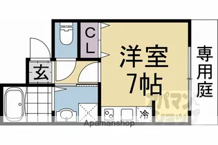 アヴニール北白川【101号室】の間取り