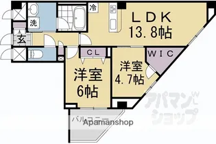 WEST FIELD【501号室】の間取り
