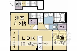 リヴィエール壬生【2階】の間取り