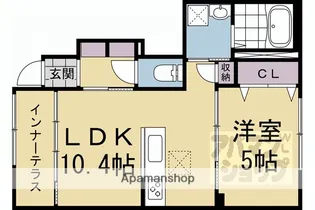 リヴィエール壬生【1階】の間取り