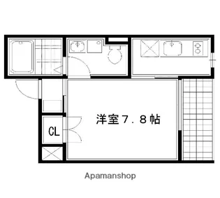 三軒町マンション【3階】の間取り