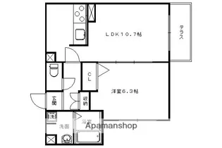 ARVO御前【202号室】の間取り