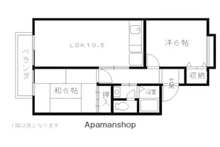 セジュール鹿ノ下【202号室】の間取り