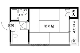 コーポ未麗等持院【2-G号室】の間取り