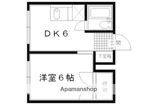 コーポ鷹【206号室】の間取り