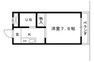 1Kの間取り画像